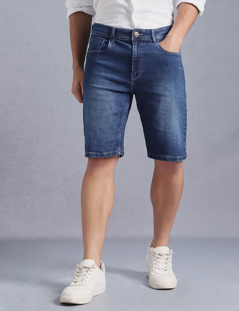 inkd شورتات جينز للرجال - متوسطة الارتفاع | قطن غني | التركيب المنتظم - Image 1